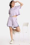 Rosaline Flex Fit Easy Movement Shorts - Pastel Lilac — thumbnail 4